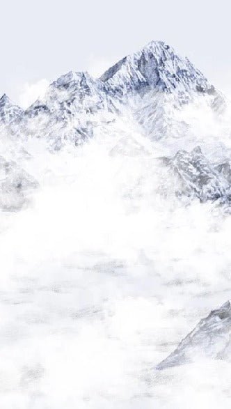 Papier peint Mont Everest bleu