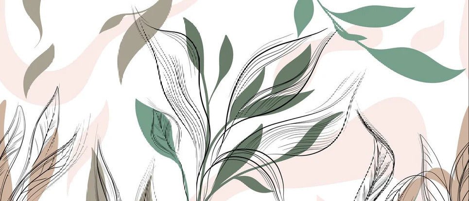 Papier peint panoramique fleur graphique, XXL, tendance