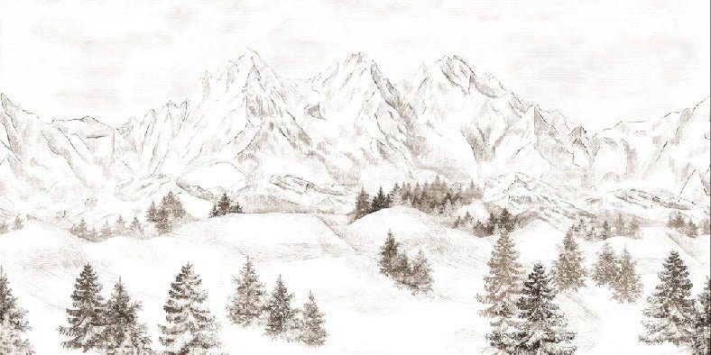 Papier peint montagne massif des Alpes, XXL, tendance