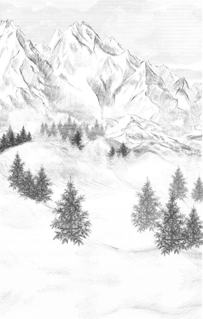 Papier peint montagne sommets de Chamonix