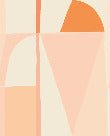 Papier peint abstrait géométrique peach, XXL, tendance