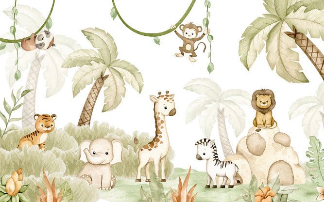 Papier peint animaux savane et douceur, XXL, tendance