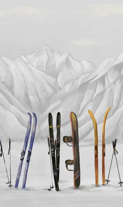 Papier peint ski à Courchevel, XXL, tendance