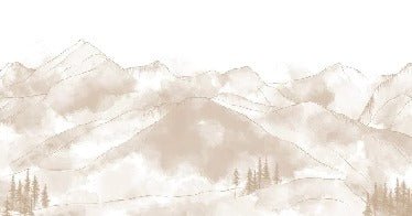 Papier peint panoramique Aravis sépia