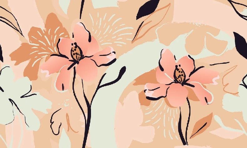 Papier peint yoga méditation fleur