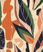 Papier peint mur végétal abstrait