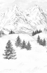 Papier peint montagne sommets de Chamonix
