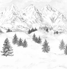 Papier peint montagne sommets de Chamonix