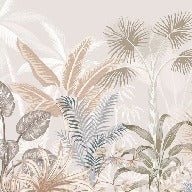 Papier peint panoramique jungle terracotta