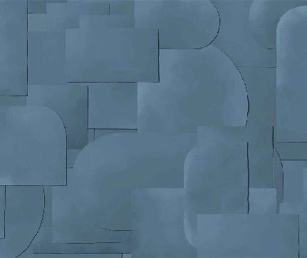 Papier peint panoramique découpé bleu, XXL, tendance