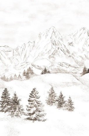 Papier peint montagne massif des Alpes, XXL, tendance