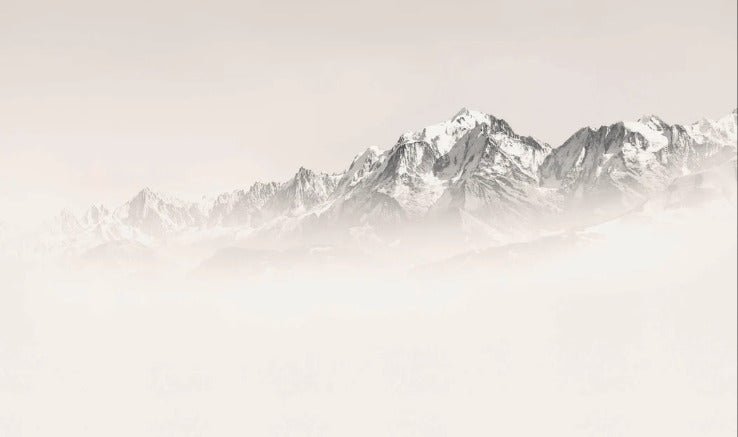 Papier peint Mont Blanc dans la brume sépia, XXL, tendance