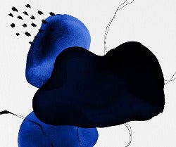 Papier peint moderne aquarelle bleu pétrole, XXL, tendance