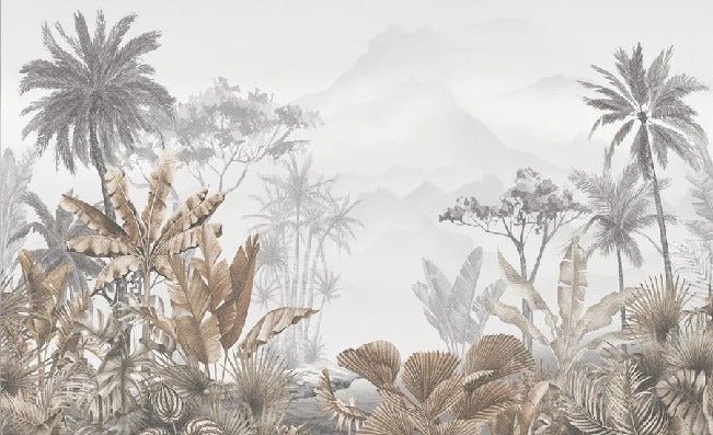 Papier peint tendance tropical sepia