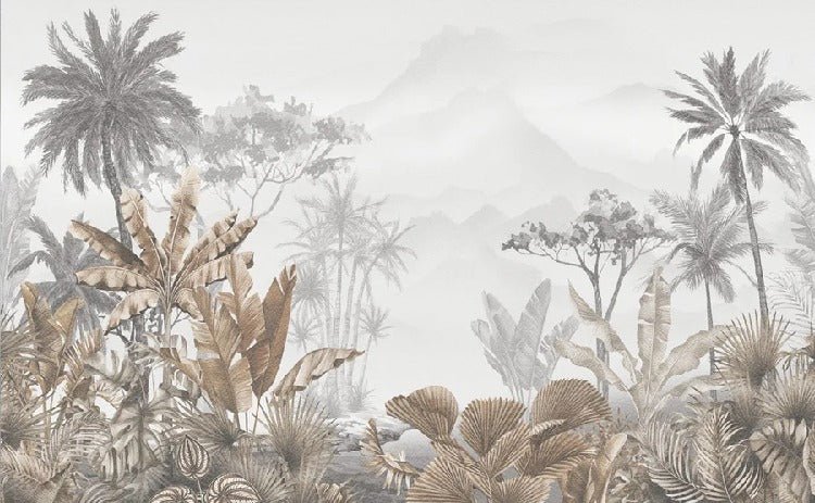 Papier peint tendance tropical sepia