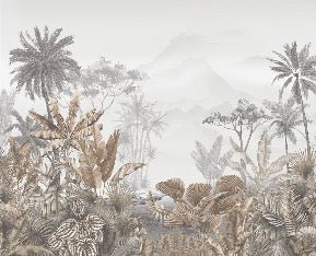 Papier peint tendance tropical sepia