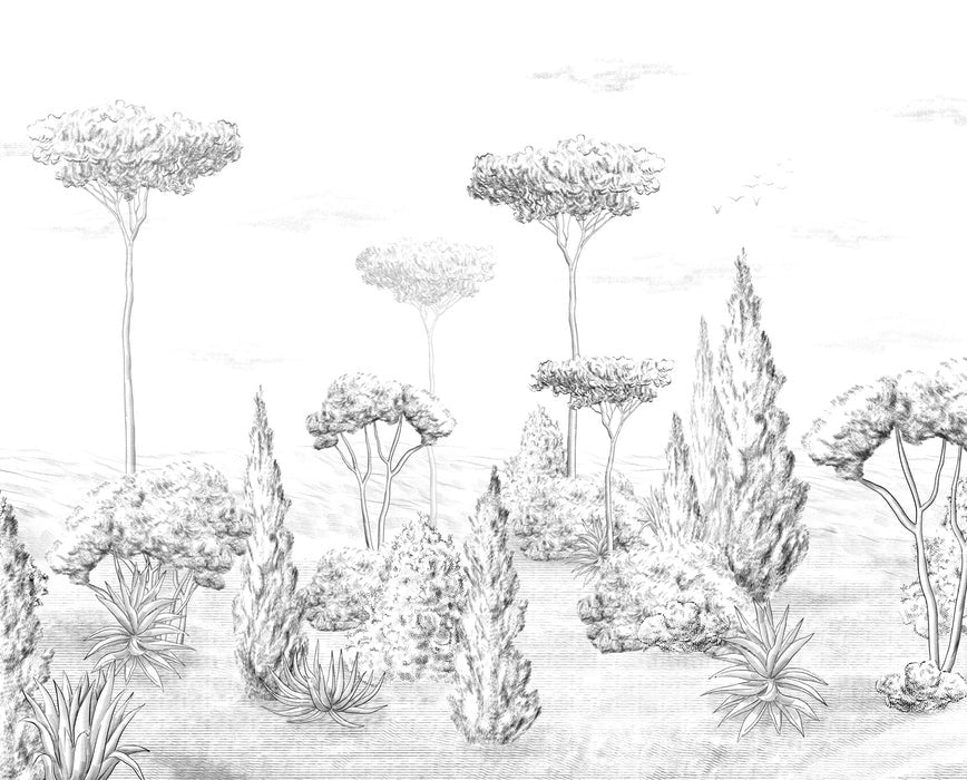 Papier peint panoramique forêt antique