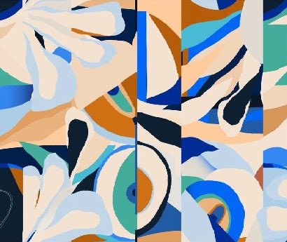 Papier peint abstrait vibrant, XXL, tendance