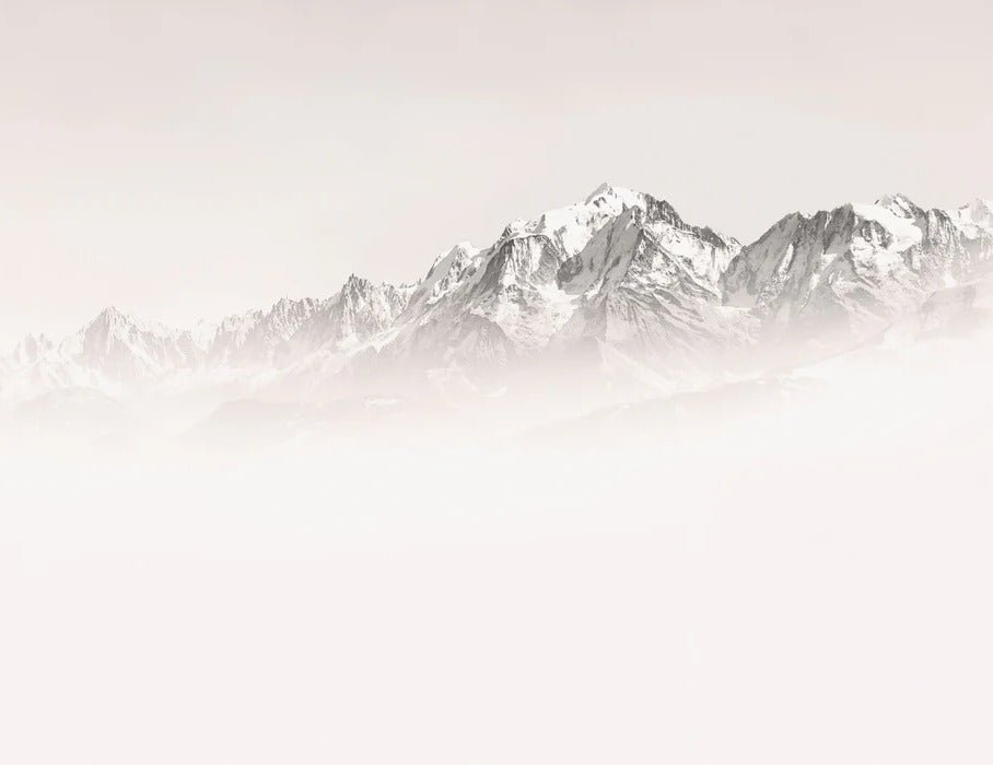 Papier peint matin brumeux Mont Blanc