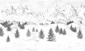 Papier peint Aiguilles d'Arves, XXL, tendance