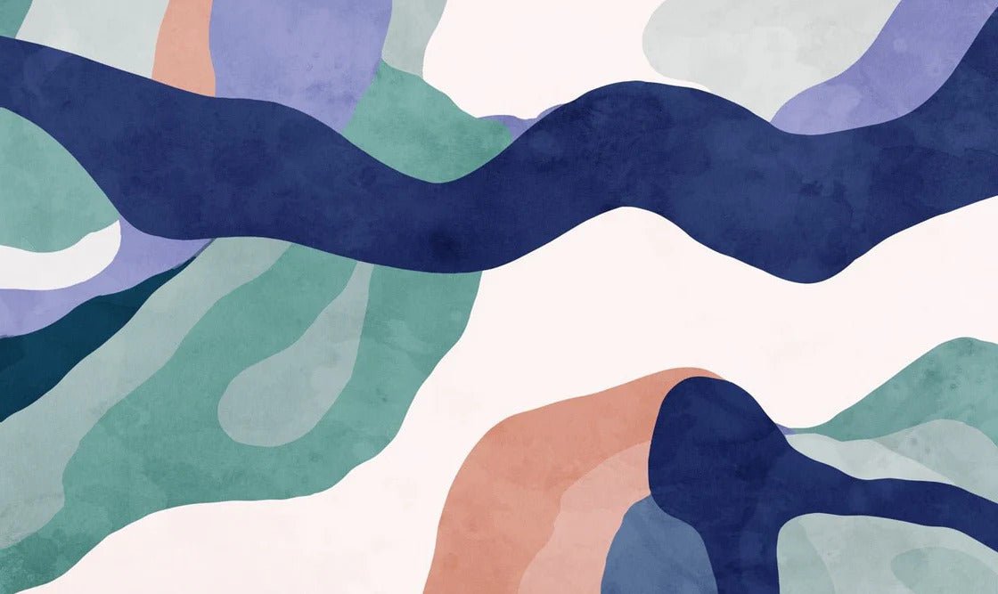 Papier peint abstrait ondulation, XXL, tendance