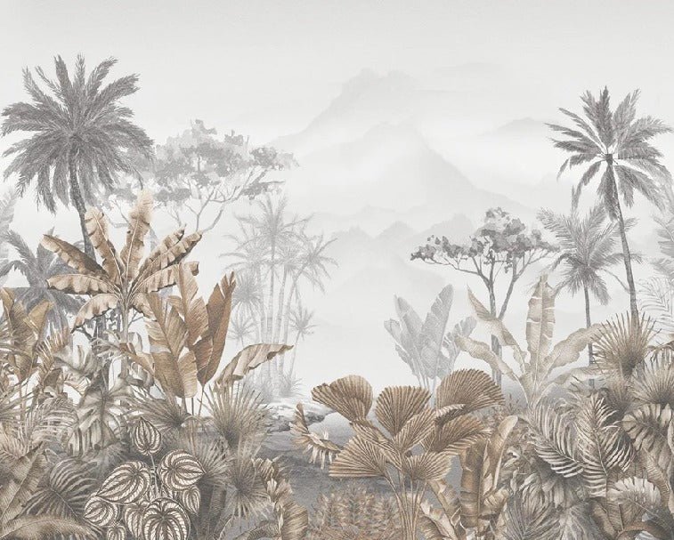 Papier peint tendance tropical sepia