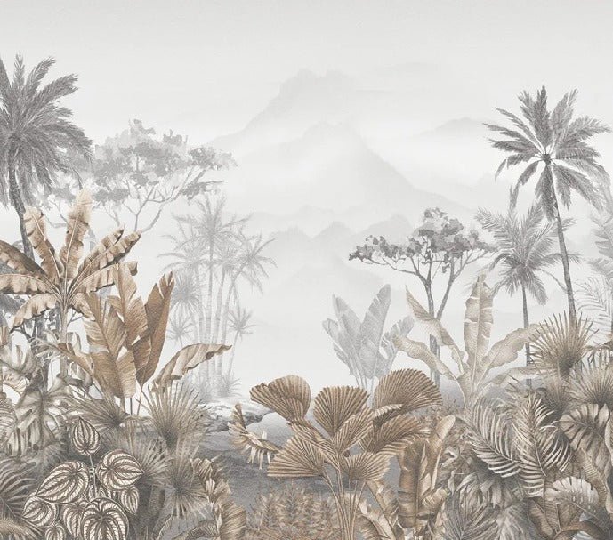 Papier peint tendance tropical sepia
