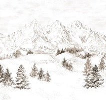 Papier peint montagne massif des Alpes, XXL, tendance