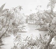 Papier peint panoramique jungle pittoresque