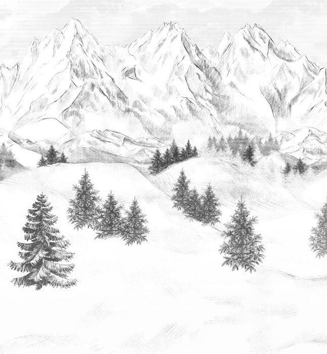 Papier peint montagne sommets de Chamonix