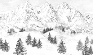 Papier peint montagne sommets de Chamonix