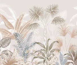 Papier peint panoramique jungle terracotta
