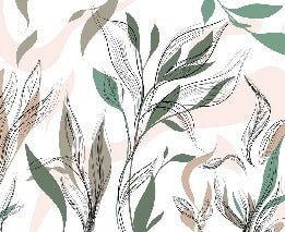 Papier peint panoramique fleur graphique