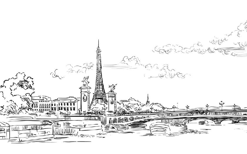 Papier peint pont Alexandre Paris, mural concept, tendance