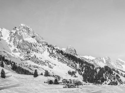 Papier peint panoramique chalet alpage