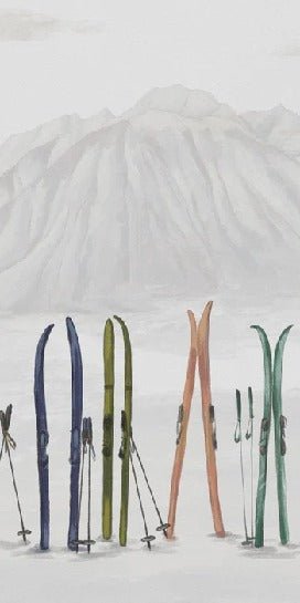 Papier peint ski à Courchevel, XXL, tendance