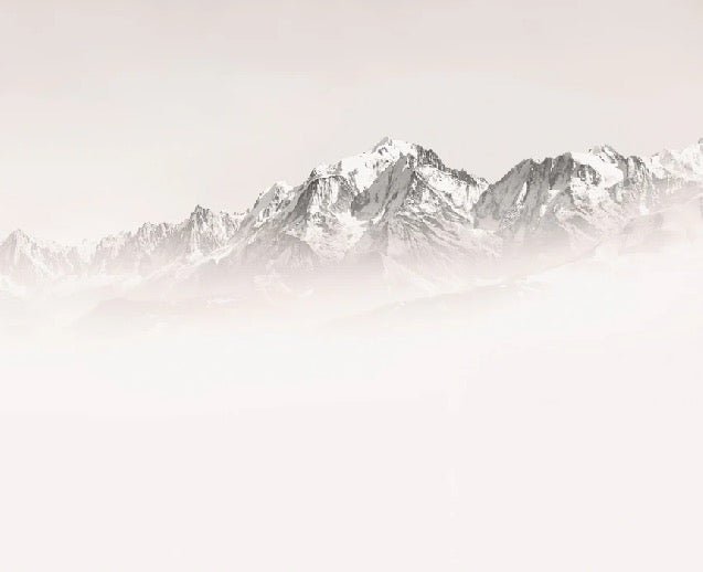 Papier peint matin brumeux Mont Blanc