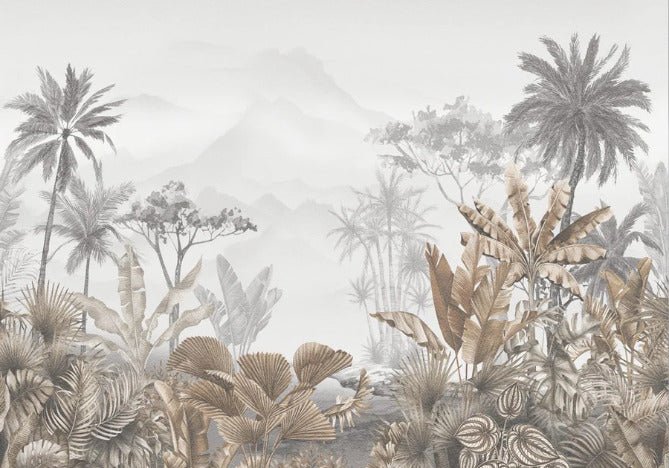 Papier peint tendance tropical sepia