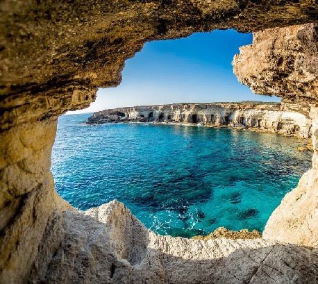 Papier peint salle de bain grotte marine