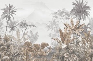 Papier peint tendance tropical sepia