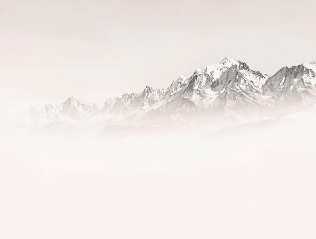 Papier peint matin brumeux Mont Blanc