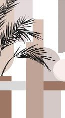 Papier peint panoramique géométrique terracotta, XXL, tendance