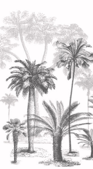 Papier peint Jungle Black & White, XXL, tendance