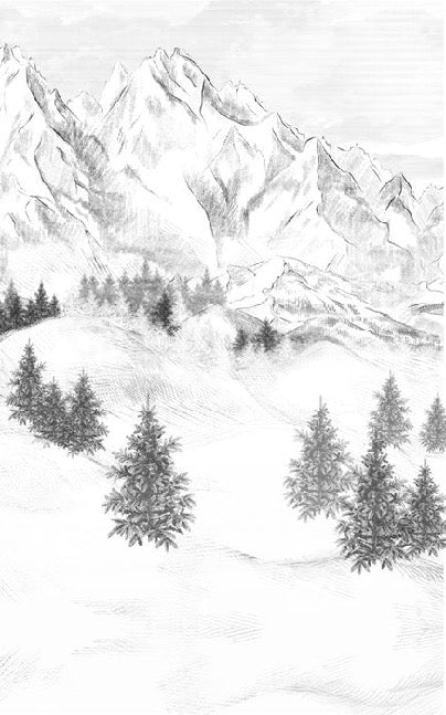 Papier peint montagne sommets de Chamonix