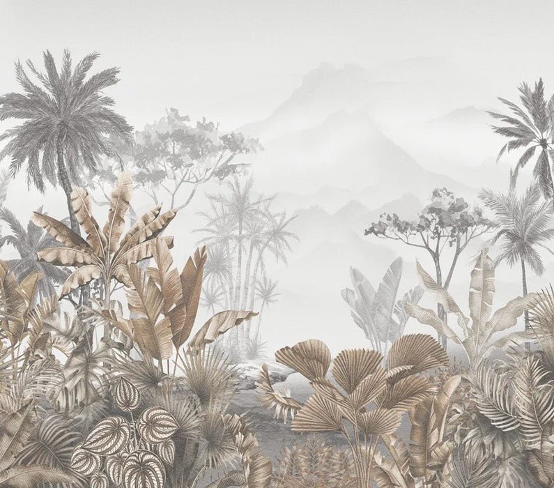 Papier peint tendance tropical sepia