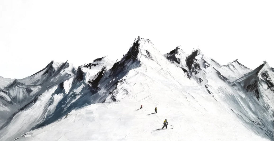Papier peint ski alpinisme en montagne