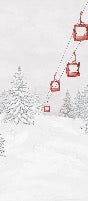 Papier peint montagne télécabine rouge, XXL, tendance