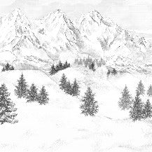 Papier peint montagne sommets de Chamonix, XXL, tendance