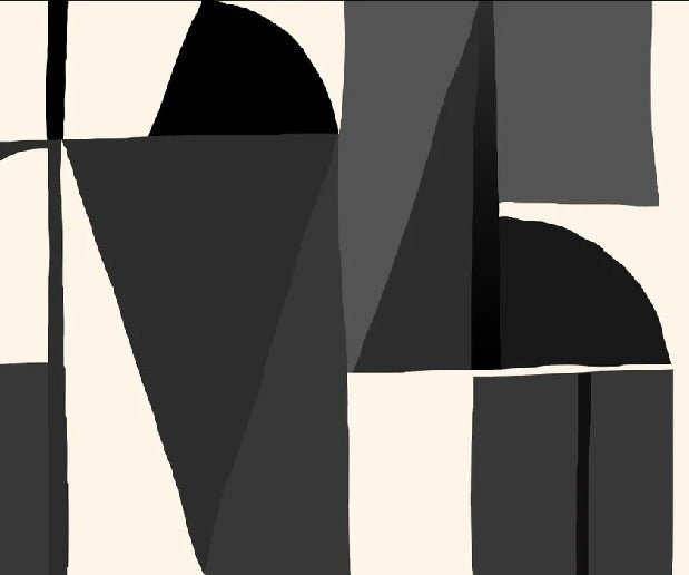 Papier peint Memphis style noir
