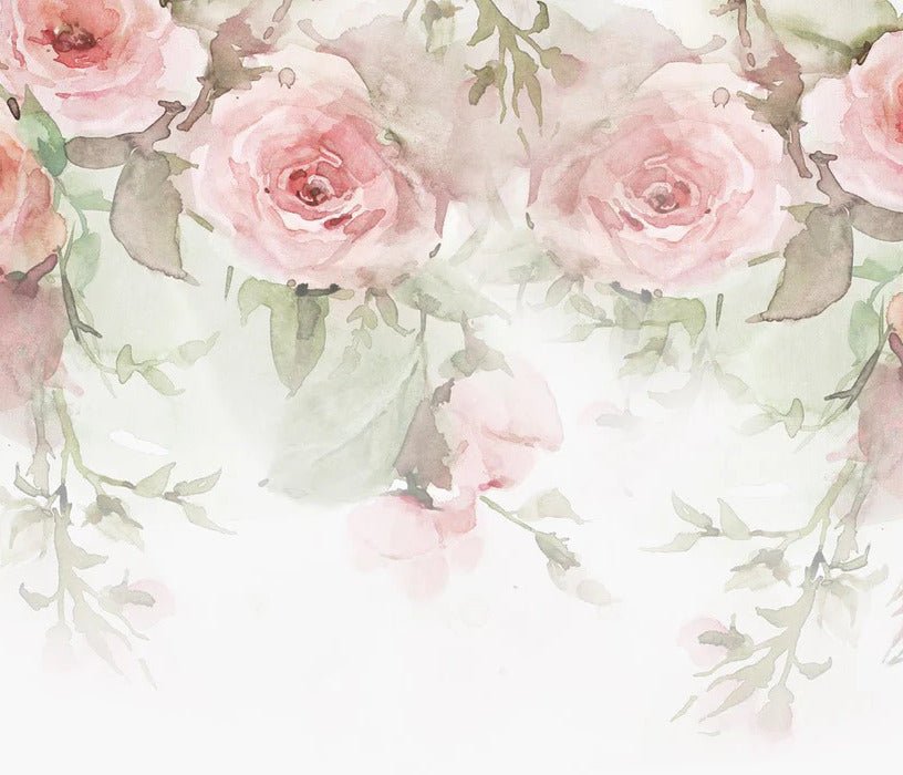 Papier peint Rose Aquarelle